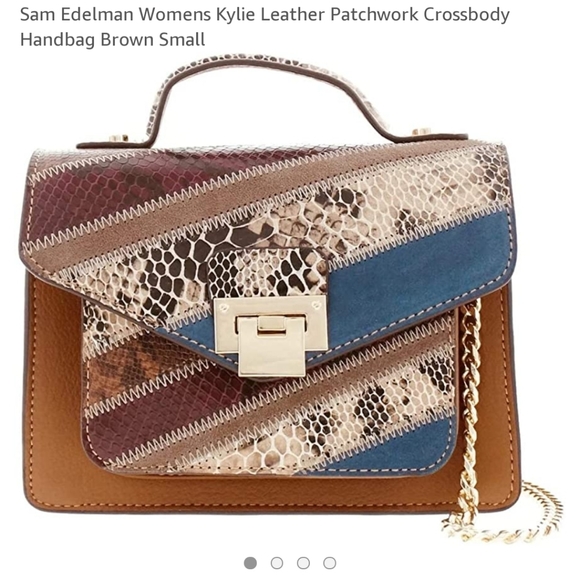 Sam Edelman Mini Crossbody Kylie Patchwork Brown - Picture 2 of 12
